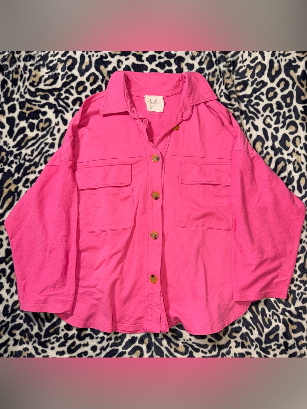 Fantastic Fawn Hot Pink Button-Down Shirt